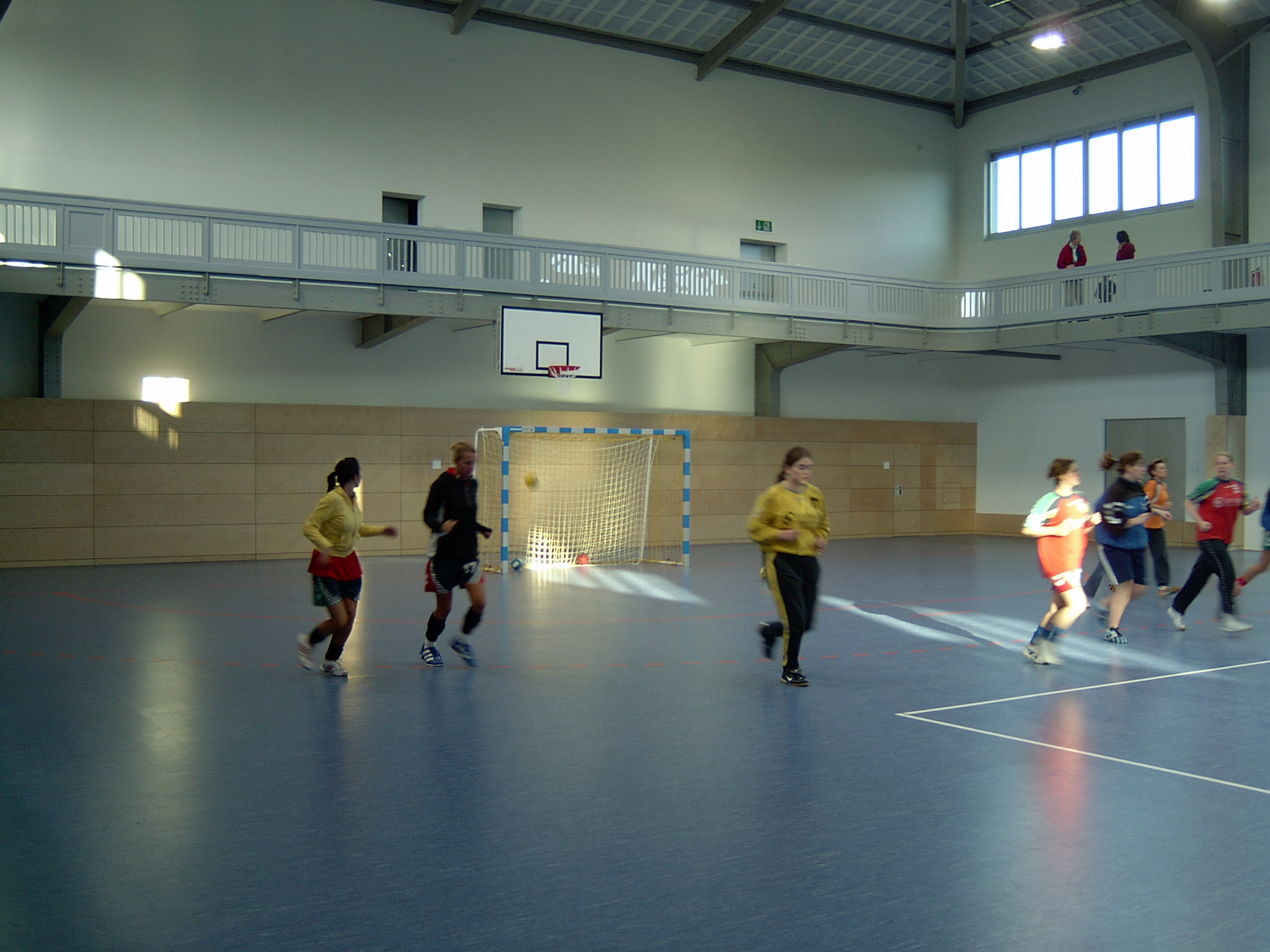 Aufwrmphase vor dem Spiel - Wintersporthalle